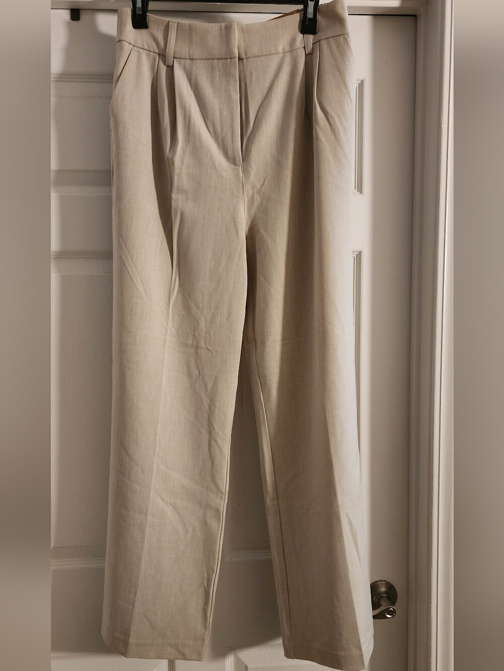 Cooper & Ella Wide Leg Trouser Pants in Tan